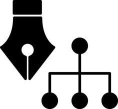 Calligraphy Pen Tip With Hierarchical Structure Sketch Drawing Svg, Free Vectors File